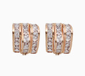 золотые серьги с цирконом  17098120